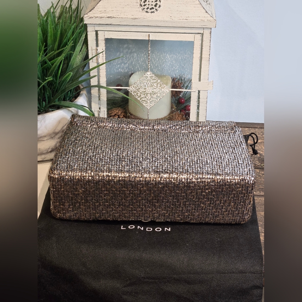 Kurt Geiger Quilted Metallic Tweed Shoulder Bag - Picture 4 of 8